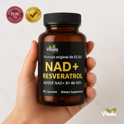 Cápsulas naturales de NAD+ Resveratrol para energía y claridad mental