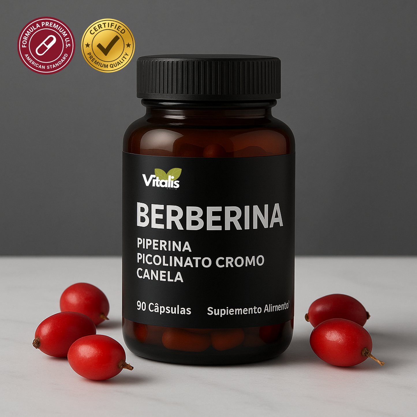 Berberina 500mg 90 Capsulas