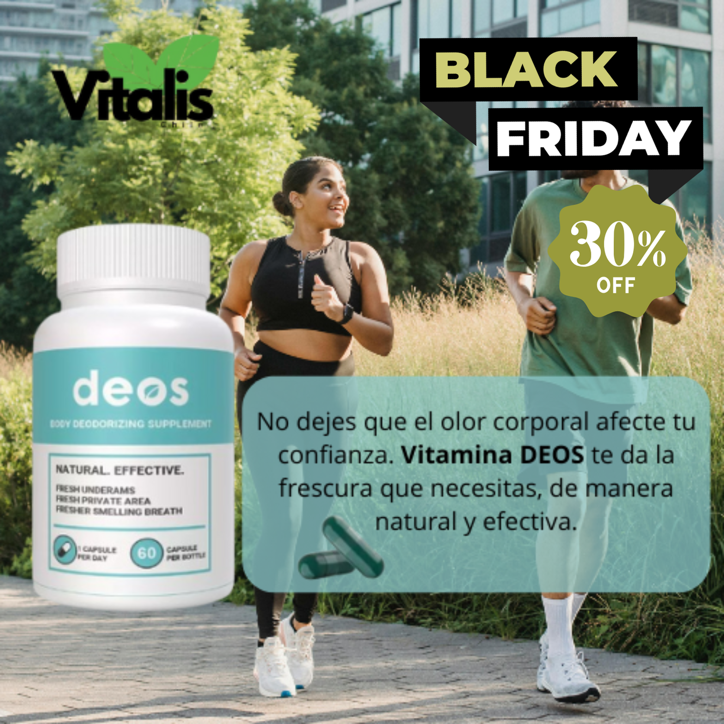 Deos 60 Cápsulas de clorofila desintoxicante