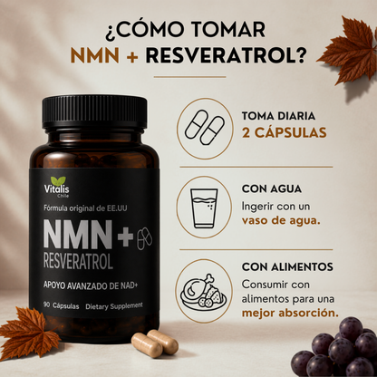 NMN+Resveratrol 1000mg 90 Cápsulas
