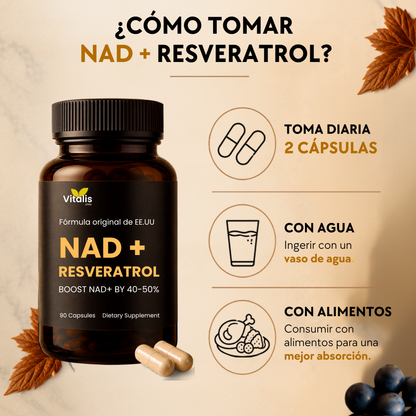 Nad + Resveratrol 1000mg 90 Cápsulas