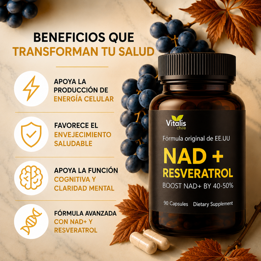 Nad + Resveratrol 1000mg 90 Cápsulas